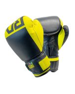 Gants De Boxe Rumble Cuir BLOCK COLOR Jaune/Noir V6 RD BOXING