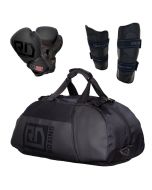 OFFRE PACK STYLE + " GANTS  + SAC TAILLE M + PROTEGE TIBIA " V5 NOIR RD BOXING
