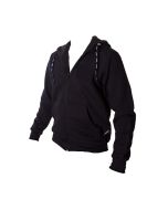 VESTE CAPUCHE ZIPPEE MOLLETON HOMME NOIRE BASIC