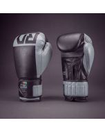 Gants de boxe RD Boxing Rumble cuir 3HFC Gris Noir
