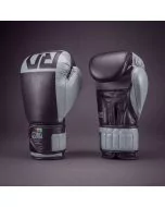 Gants de boxe RD Boxing Rumble cuir 3HFC Gris Noir