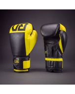 Gants de boxe RD Boxing Rumble cuir 3HFC Jaune Noir