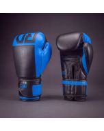 Gants de boxe RD Boxing Rumble cuir 3HFC Bleu-N&eacute;on Noir
