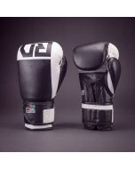 Gants de boxe RD Boxing Rumble cuir 3HFC Blanc Noir