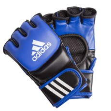 Gants MMA Adidas cuir bleu noir